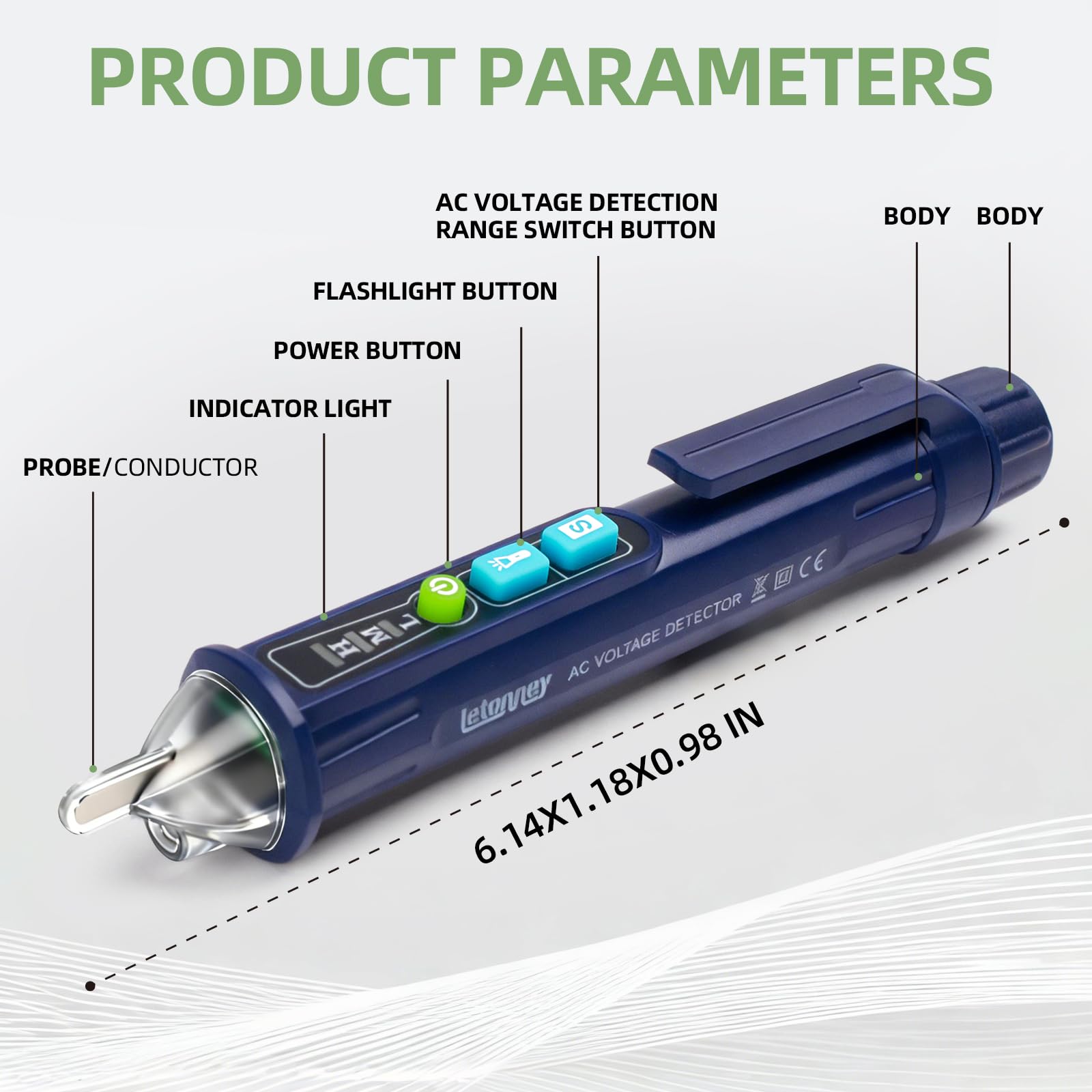 Voltage Tester,Non Contact Voltage Tester Pen(Blue) — Amazon image 7