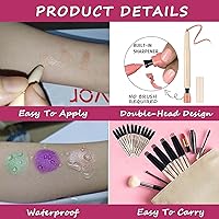 Vista 4 de Lápiz de sombra de ojos rosa mate, sombra de ojos impermeable de larga duración, resaltador hipoalergénico de alto pigmento, crea un aspecto de ojos