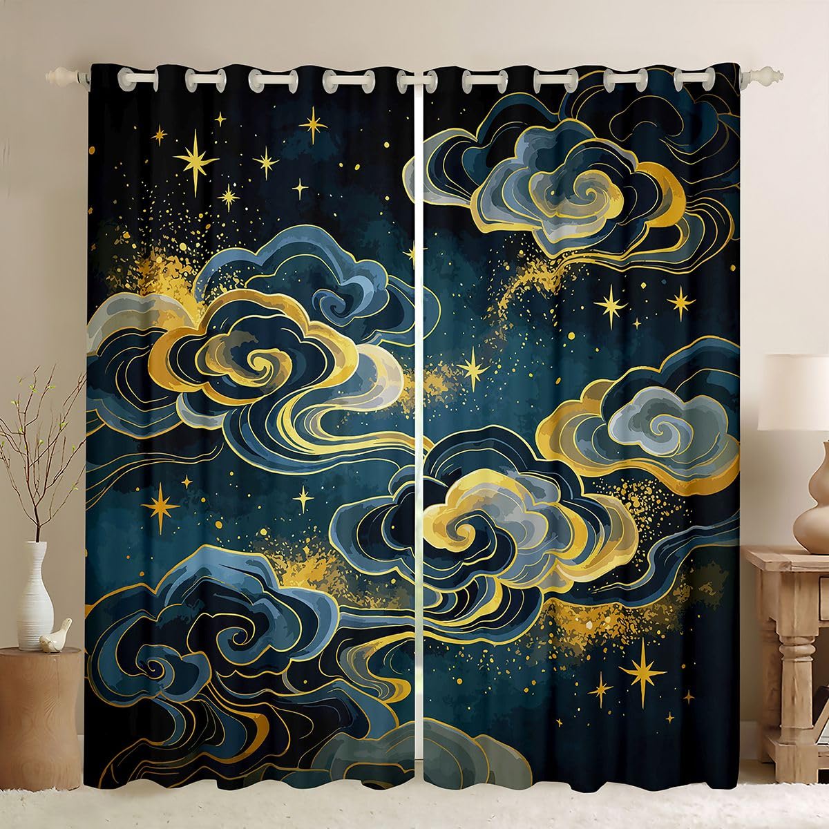 Homewish Böhmen Verdunkelungsvorhänge 245x140(HxB)