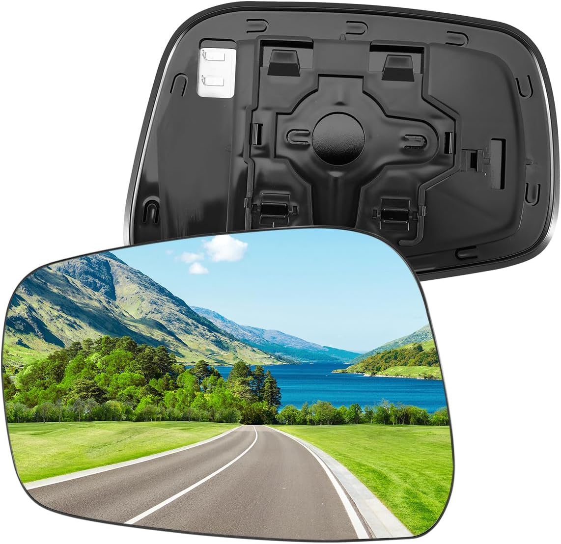 Driver Side Mirror Glass Fit for Nissan Frontier 2005-2021 Pathfinder 2005-2012 Xterra 2005-2015, Left Side Rear View Heated Mirror Glass