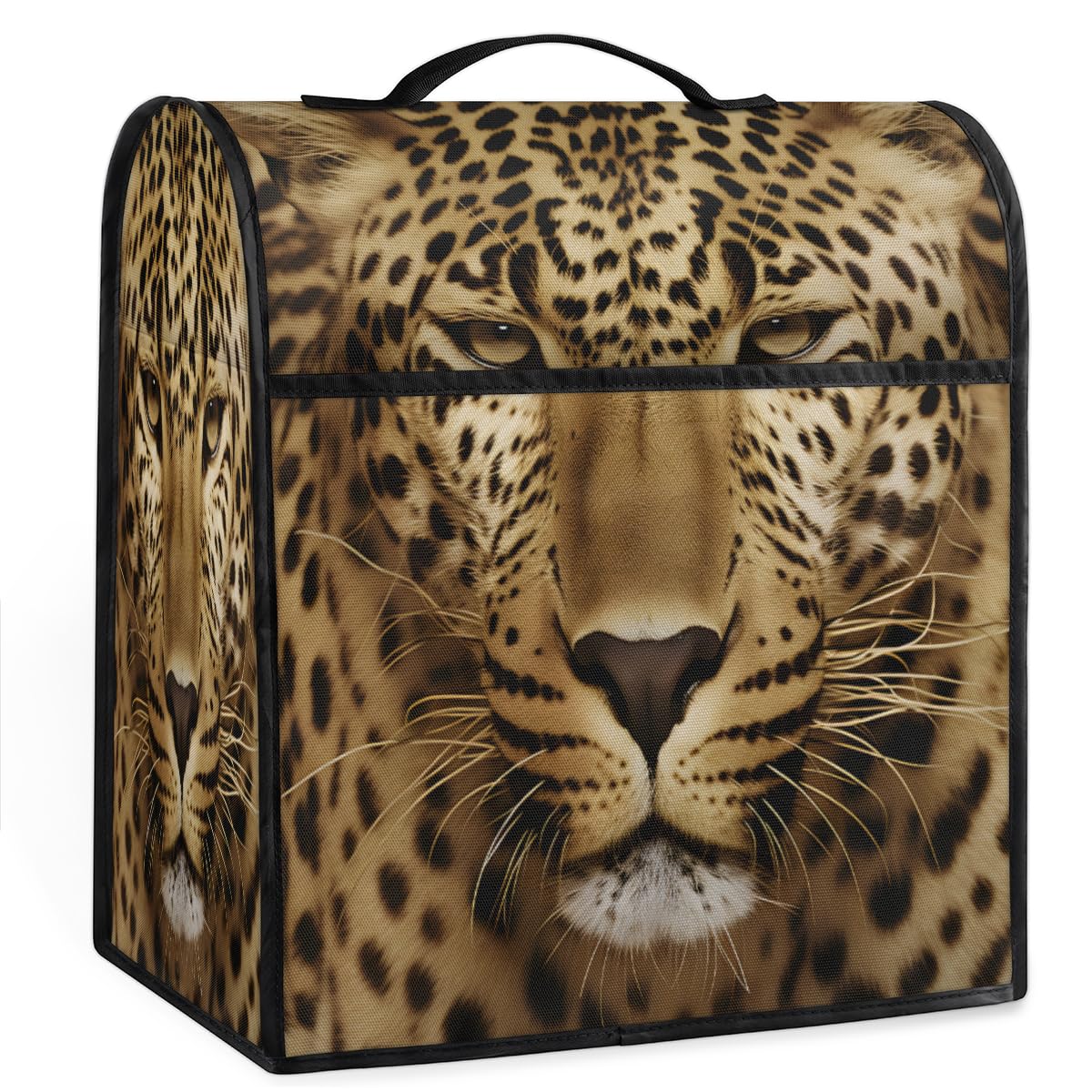 Coffee Maker Cover Leopard Animal Kitchen Appliance Covers Small Appliance Covers Blender Cover Juicer Cover Dust Covers for Kitchen Appliances with Top Handle and Pockets,Washable,C456