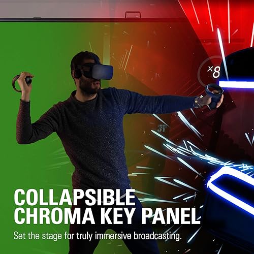 Miniatura 2 de Elgato Pantalla verde fondo plegable de tecla Chroma tela resistente a las arrugas y configuración ultrarrápida para eliminación de fondo para