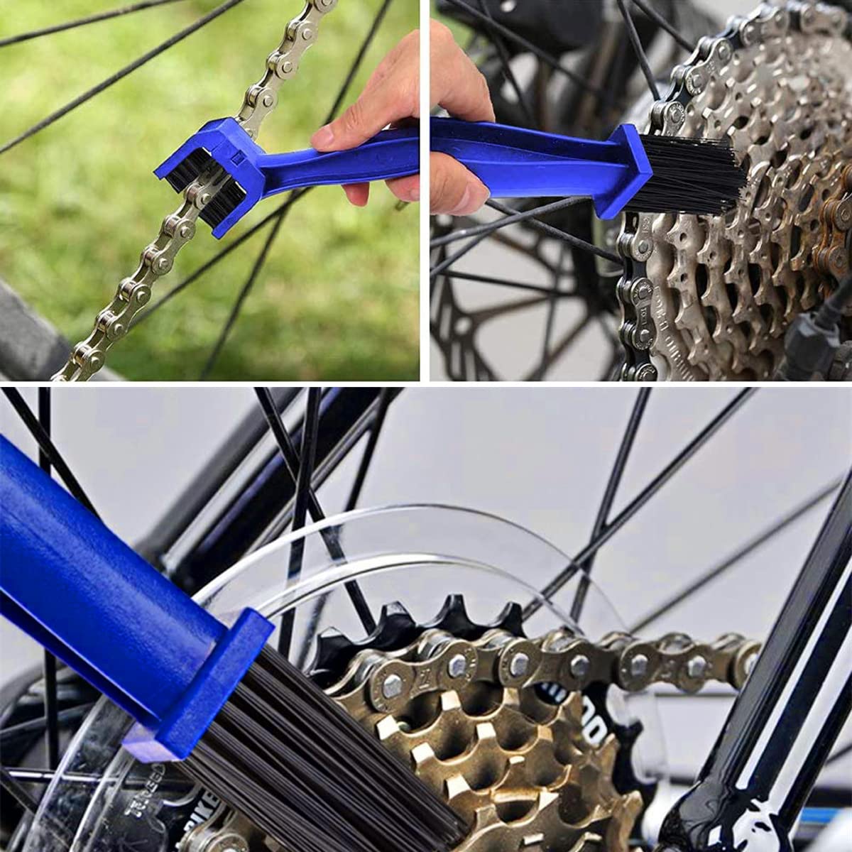 Kit 4 Spazzole Per Pulizia Catena Moto E Bici - Blu, Per Ingranaggi E Meccanismi - Foto 5