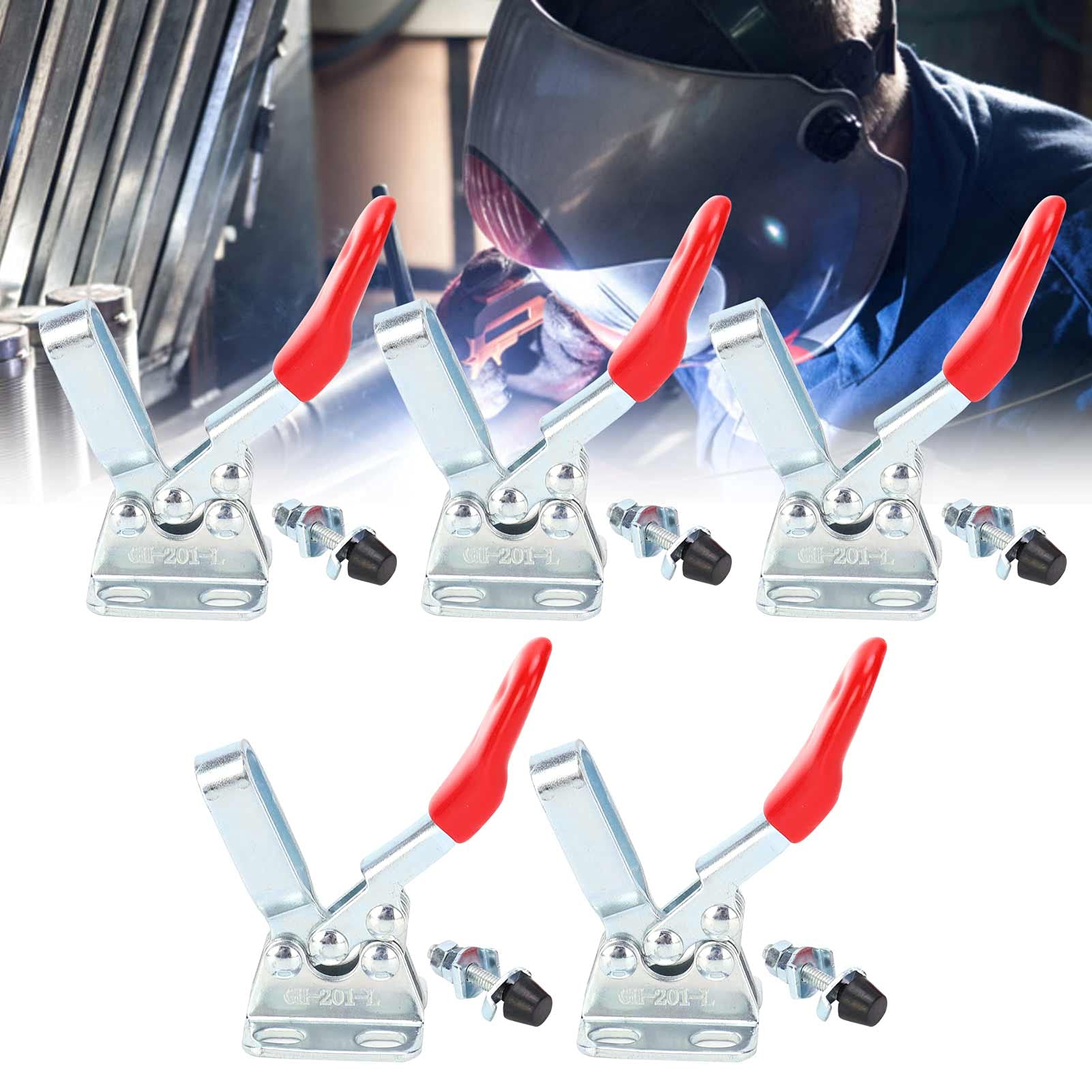 5 Sztuk Toggle Clamp Fixture Poziomy Zacisk Quick Release Hold Down Clamp Zacisk Narzędzi do Obróbki Drewna