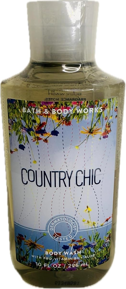 Bath & Body Works Country Chic Body Wash 10 fl oz | Fresh floral body wash with sparkling lemon, warm marigold, golden sunflower, orange blossom and amber wood notes.
