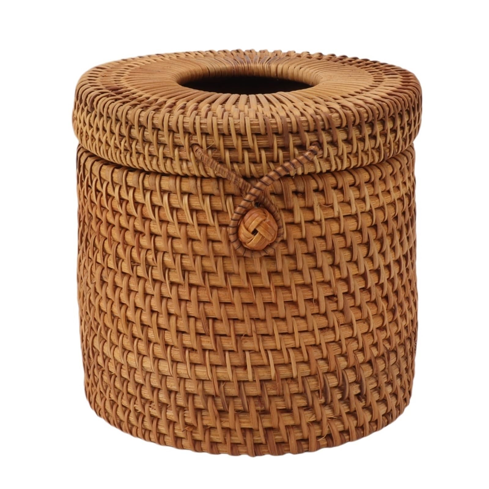Hand Woven Holder Rectangular Rattan Tissue Box Cover Woven Holder For Bathroom Organizer Countertop Bedroom Living Room