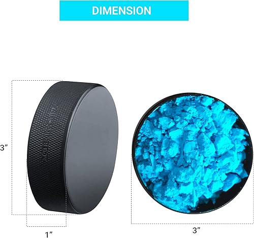 Miniatura 5 de Discos de hockey para fiesta de revelación de género  Discos de hockey sobre hielo rosa y azul, suministros para fiesta de revelación de género para