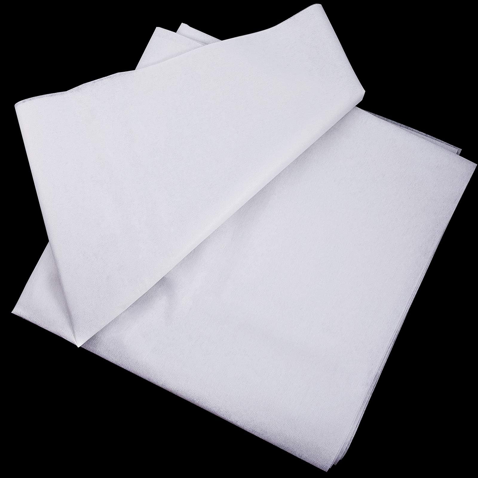 Tatuo 90 cm Wide 5 Meters Fusible Interfacing for Sewing White Iron on Interfacing Non-woven Lightweight Fusible Iron on Interfacings for Sewing Crafts Dress Making