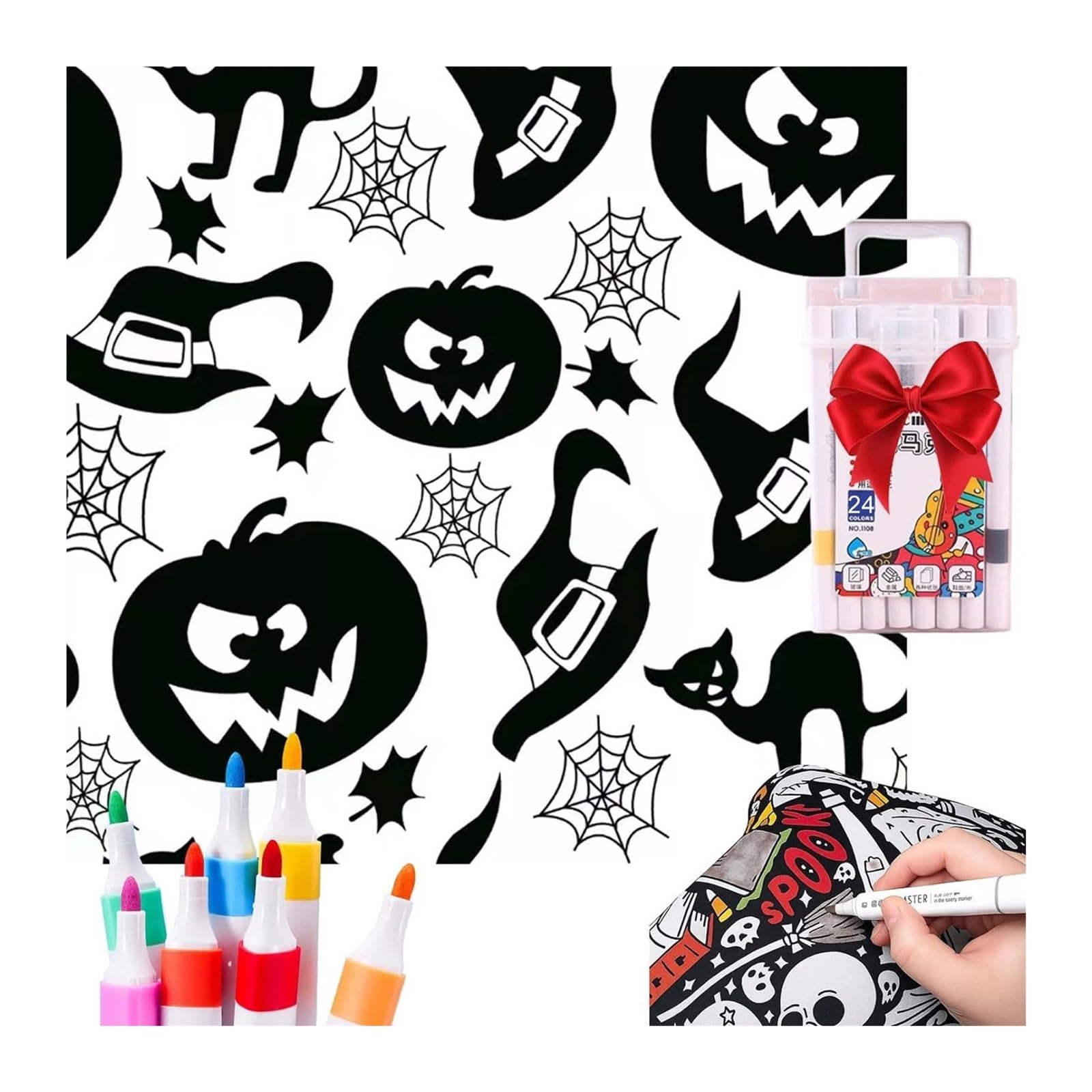 Vekoro DIY Coloring Blanket DIY Coloring Blanket with Markers Color Your Own Blankets(I)