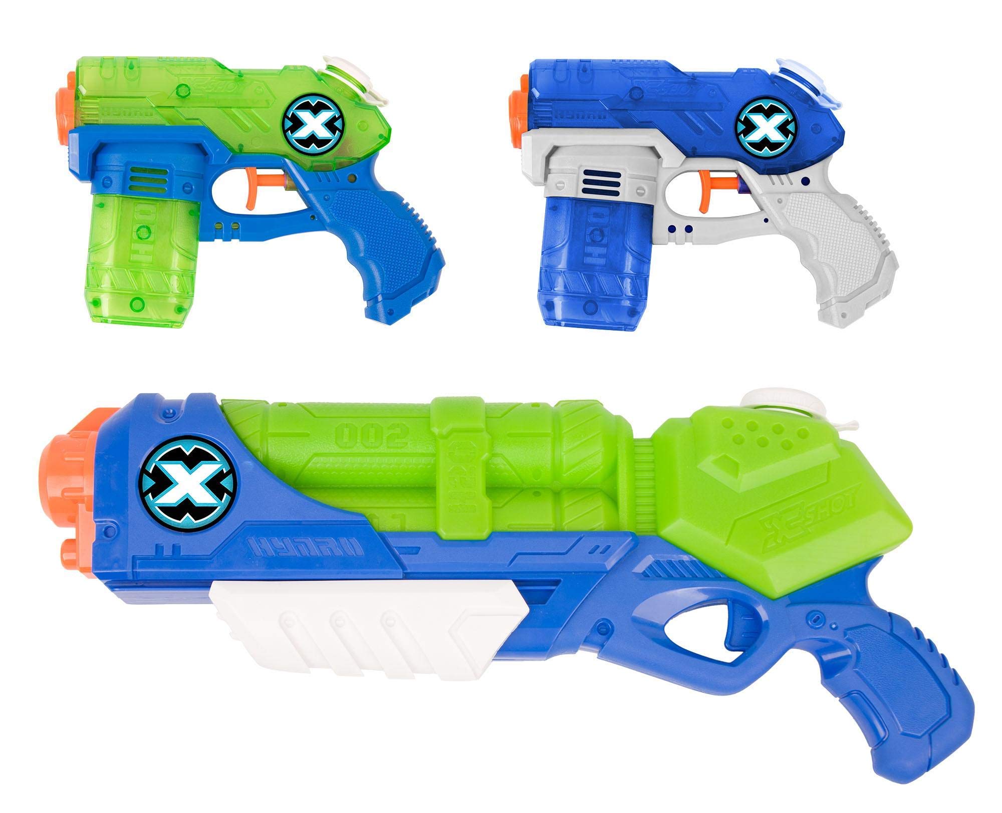 スポーツトイ・アクショントイ yozean TiDEHUNTER Blue Blasted Zuru X Shot Promo Pack Water Blaster Toy (Typhoon Thunder & 2