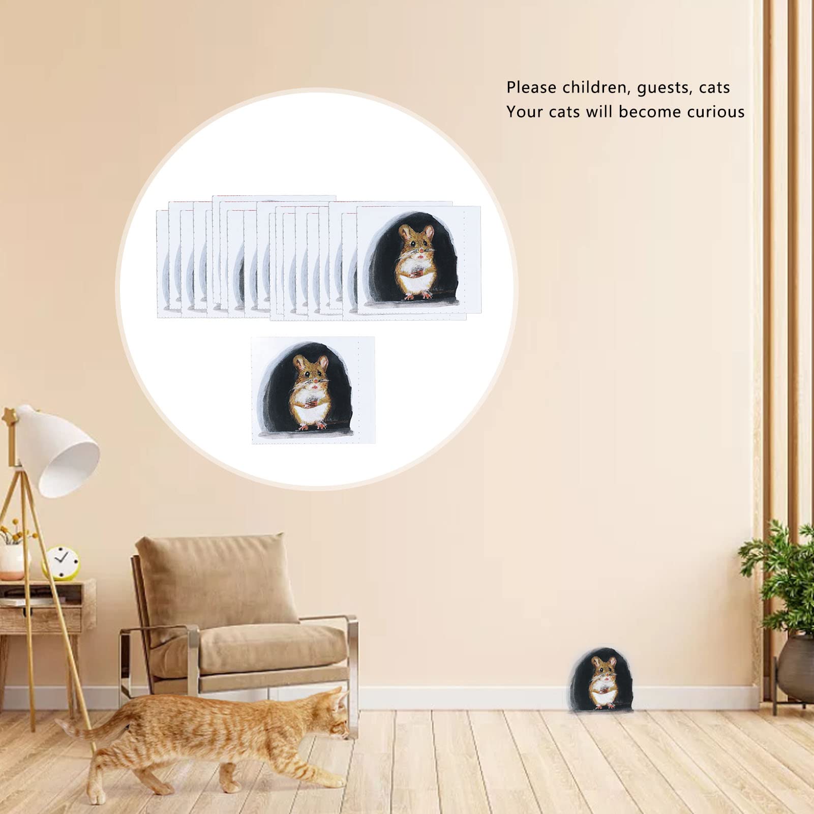 Muursticker De Muis is Nieuwsgierig