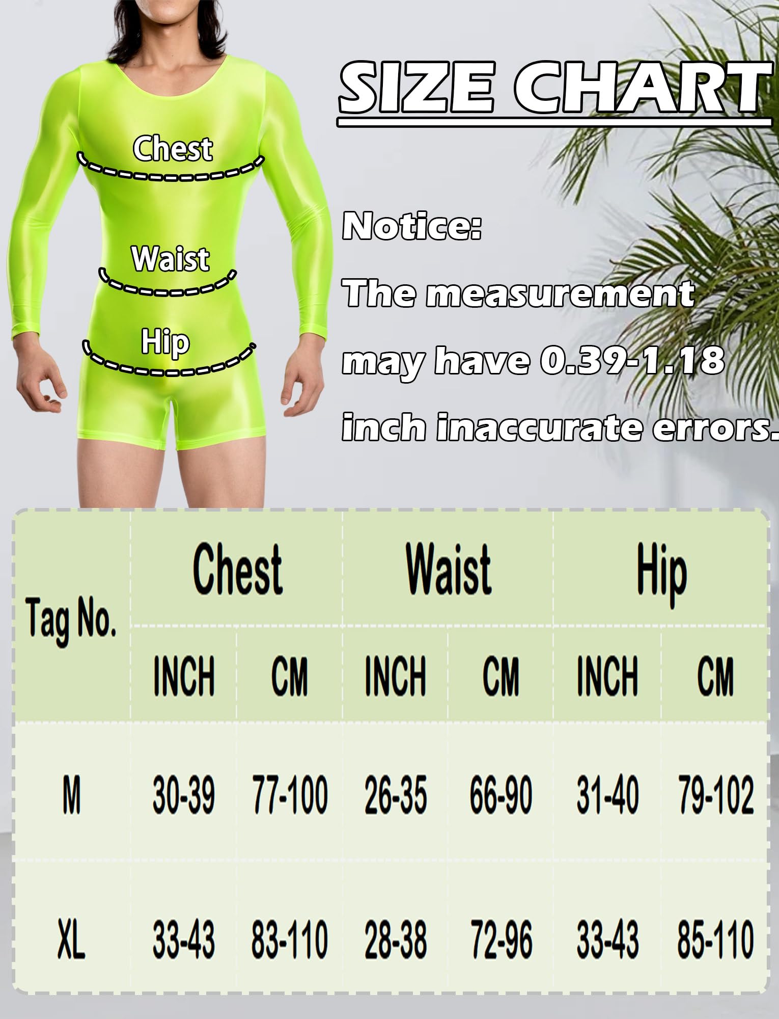 AIEOE Herren Durchschauen Lange Ärmel Bodysuit Mens Bikini Slips Stretchy Body Glossy Silky Jumpsuit Öl Glänzende Overall