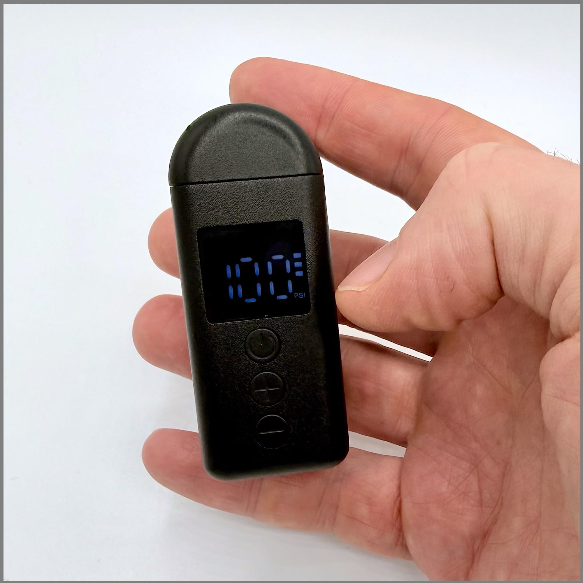 DACHS ePump Mini bomba eléctrica para bicicleta, 100 PSI, bomba de aire digital inteligente con sensor de presión y pantalla, bomba de aire con batería USB-C para válvulas Presta y Schrader, bicicleta