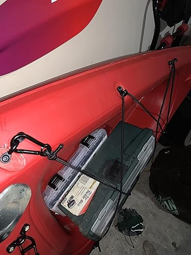 Miniatura 7 de Kit de 20 trabillas de amarre para kayak, kit de aparejo de cubierta de bucle de nailon y tornillos de acero inoxidable para canoa, barco,