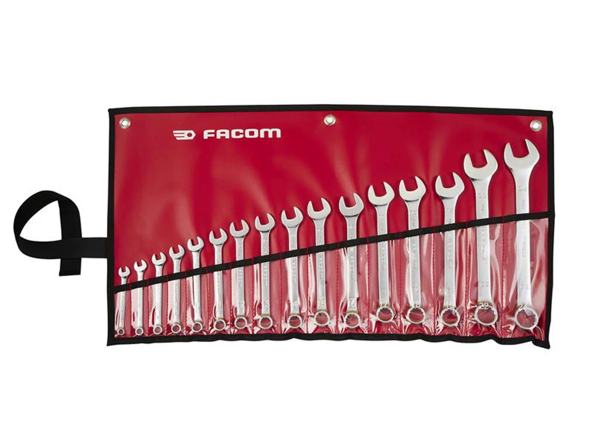 Facom 40B.jv16pb 40B.jv16pb 40B Series Slim Metric Combination Spanner Set 16 Piece