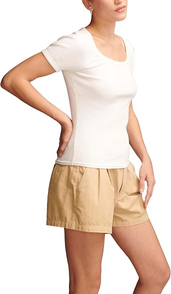 Lucky Brand Women's Lucky Brand Women's Short Sleeve Rib Knit Top
