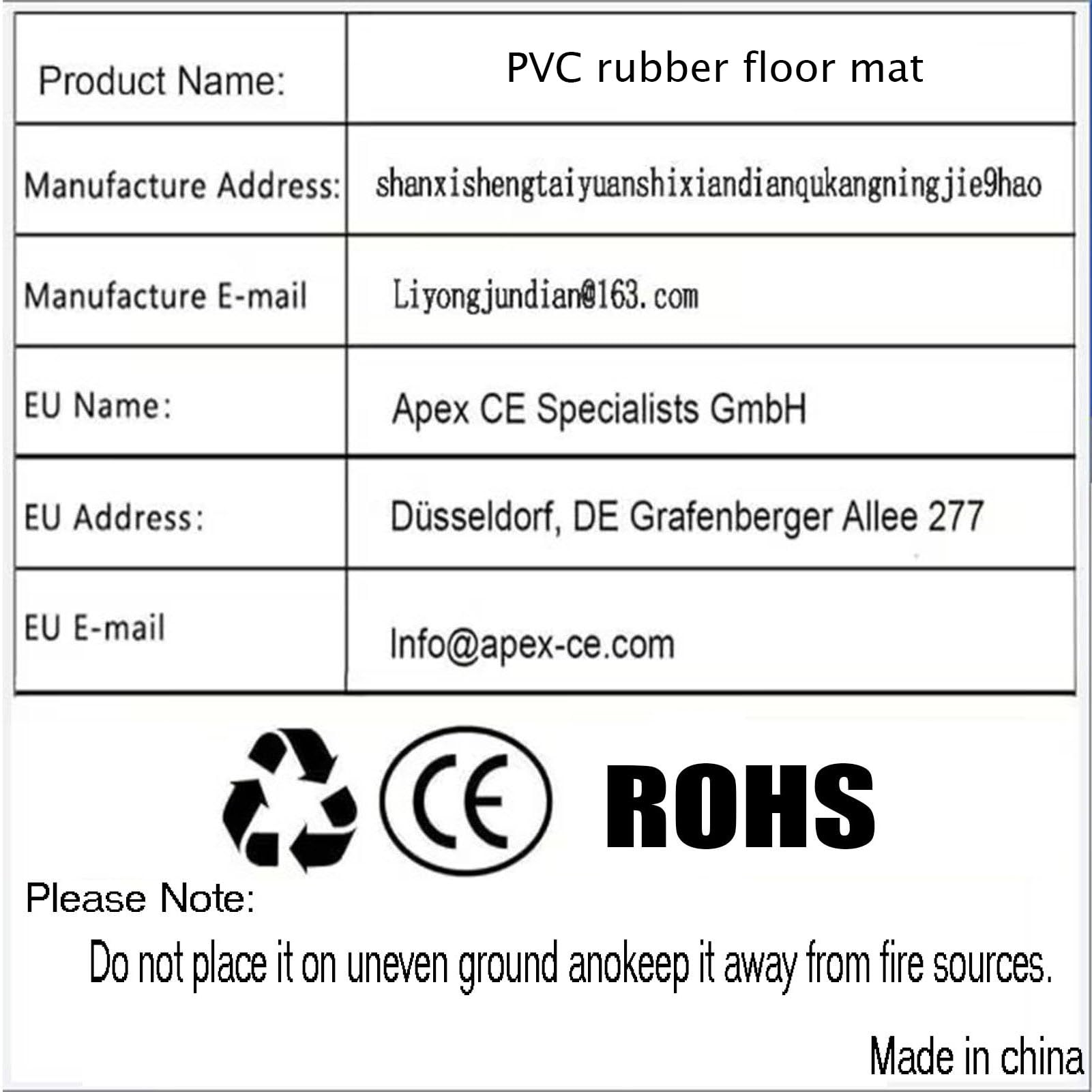 Alfombra de Suelo de Goma, Alfombra de Suelo Impermeable para Garaje, Almohadilla Antideslizante para reparación de Coches en Garaje, Furgonetas, Gimnasio, fácil de Cortar,1.5mm,1x1m