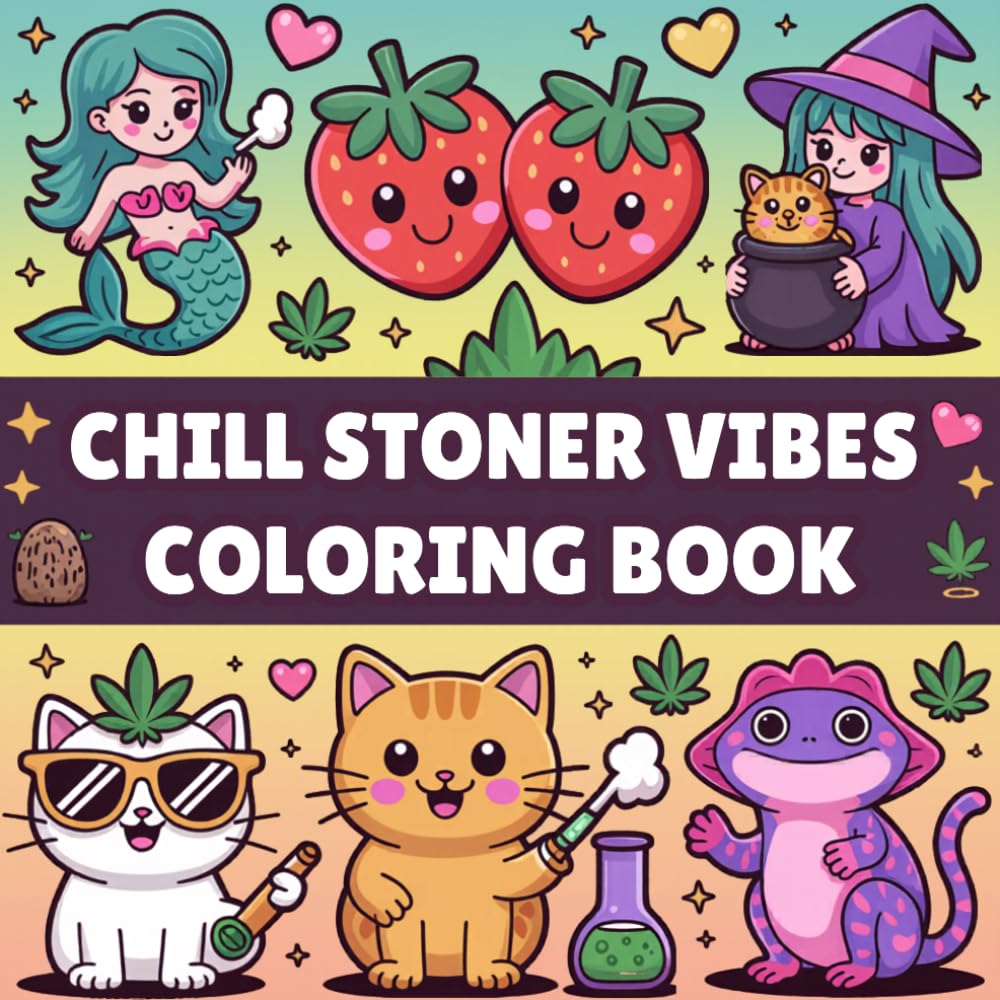 Bold and Easy Chill Vibes Coloring Book: Cute, Relaxing Designs for Stress Relief and Creative Fun (Bold and Easy Coloring Book)