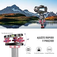 Vista 2 de NEEWER Nivelador de cámara con base de nivelación de cabeza de trípode, aleación de aluminio de grado aeronáutico de 3 ejes, rosca de 3/8 pulgadas