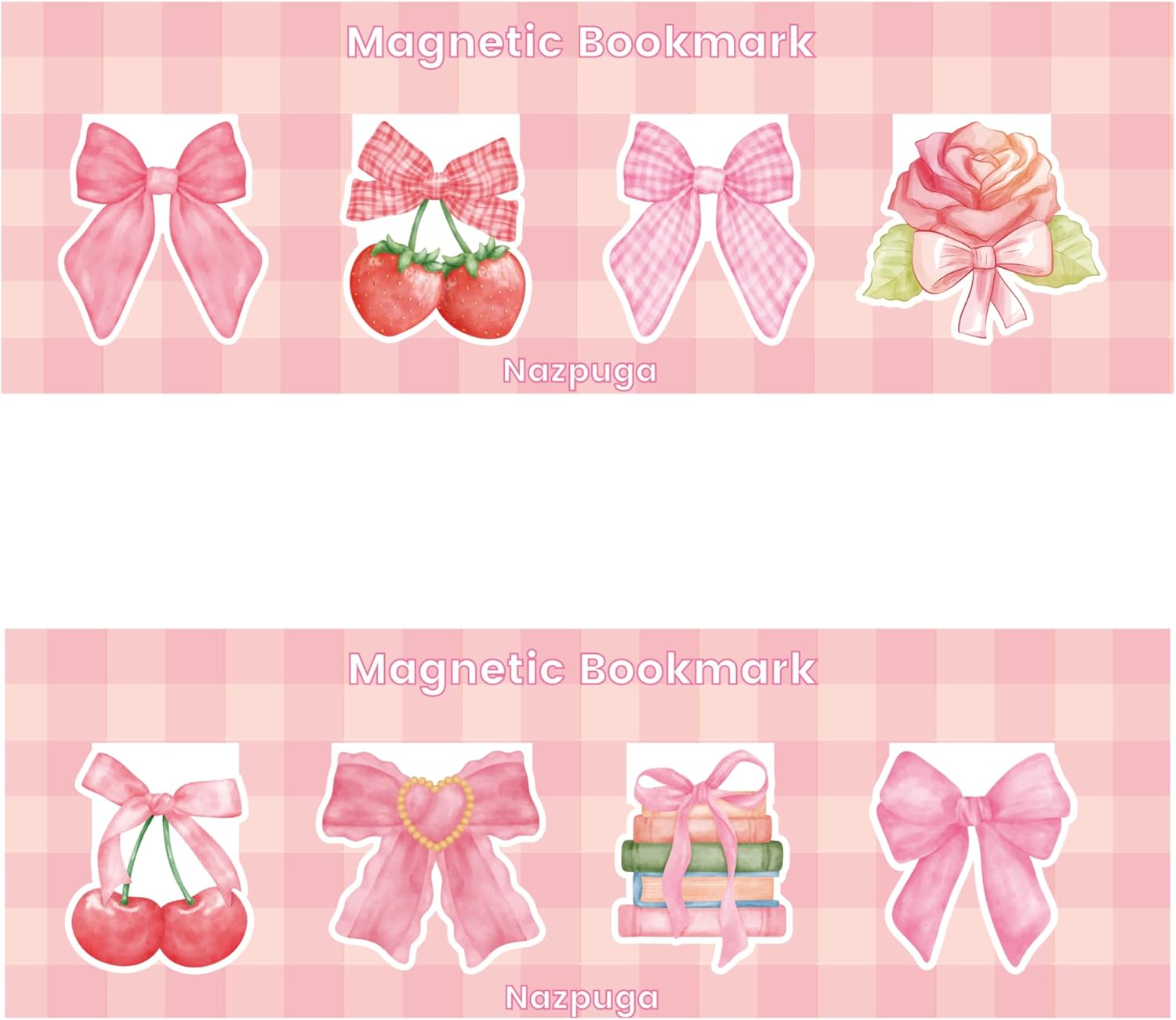 Coquette Pink Bow Bookmarks Office Products