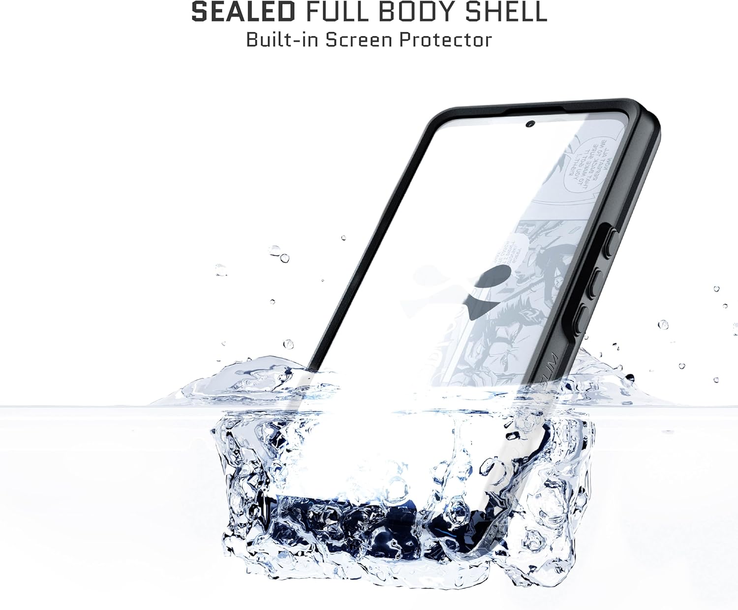 Ghostek Nautical Slim Waterproof Case for Google Pixel 8 Pro - Built-in Screen & Camera Lens Protector, Compatible with Wireless Charging (6.7 Inch, Clear)