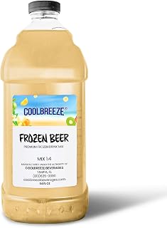 Coolbreeze Beverages Frozen Drink Flavor Mixes - Frozen Beverage Machine or Home Blender Use - Ready To Use Margarita Daiquiri Granita Slush Bar Mixers - 1/2 Gallon Bottle (Frozen Beer)