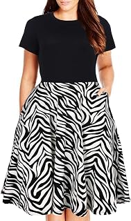 Nemidor Women's Round Neck Summer Casual Fit and Flare Midi Dress with Pocket Price In India