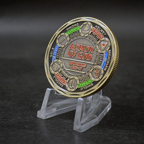 Miniatura 3 de Moneda de desafío de armadura de Dios, moneda de armadura completa de Dios