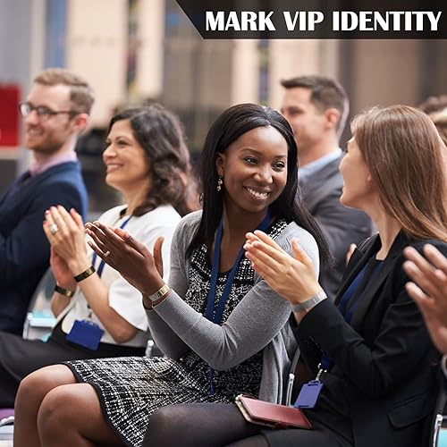 Miniatura 5 de Epakh 1200 pulseras VIP de papel, ligeras, para eventos, fiestas, brazaletes impermeables de colores para conciertos de niñas y niños (plata, oro,