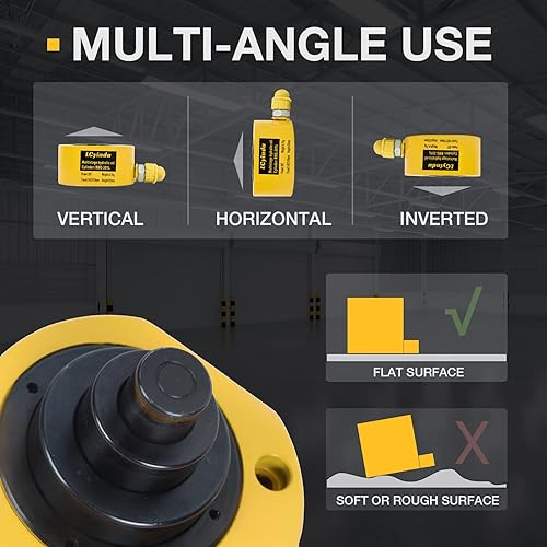 Miniatura 19 de Cilindro hidráulico 100T Jack Ram 2.72 "carrera sólida de un solo efecto multisección cilindro hidráulico Ram Cilindro hidráulico de elevación Jack