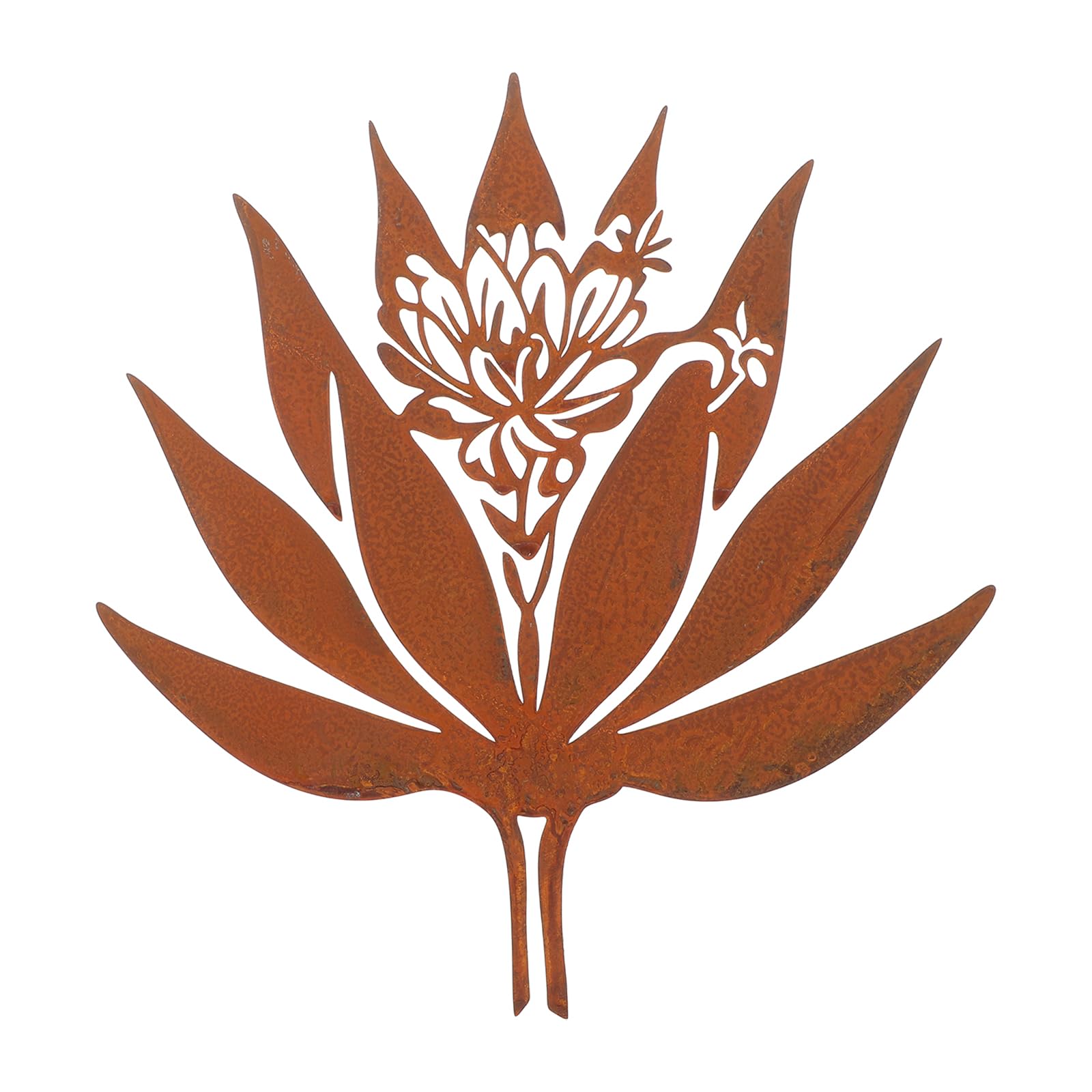 Tuteur de jardin lotus en métal rétro pour décoration extérieure d'allée