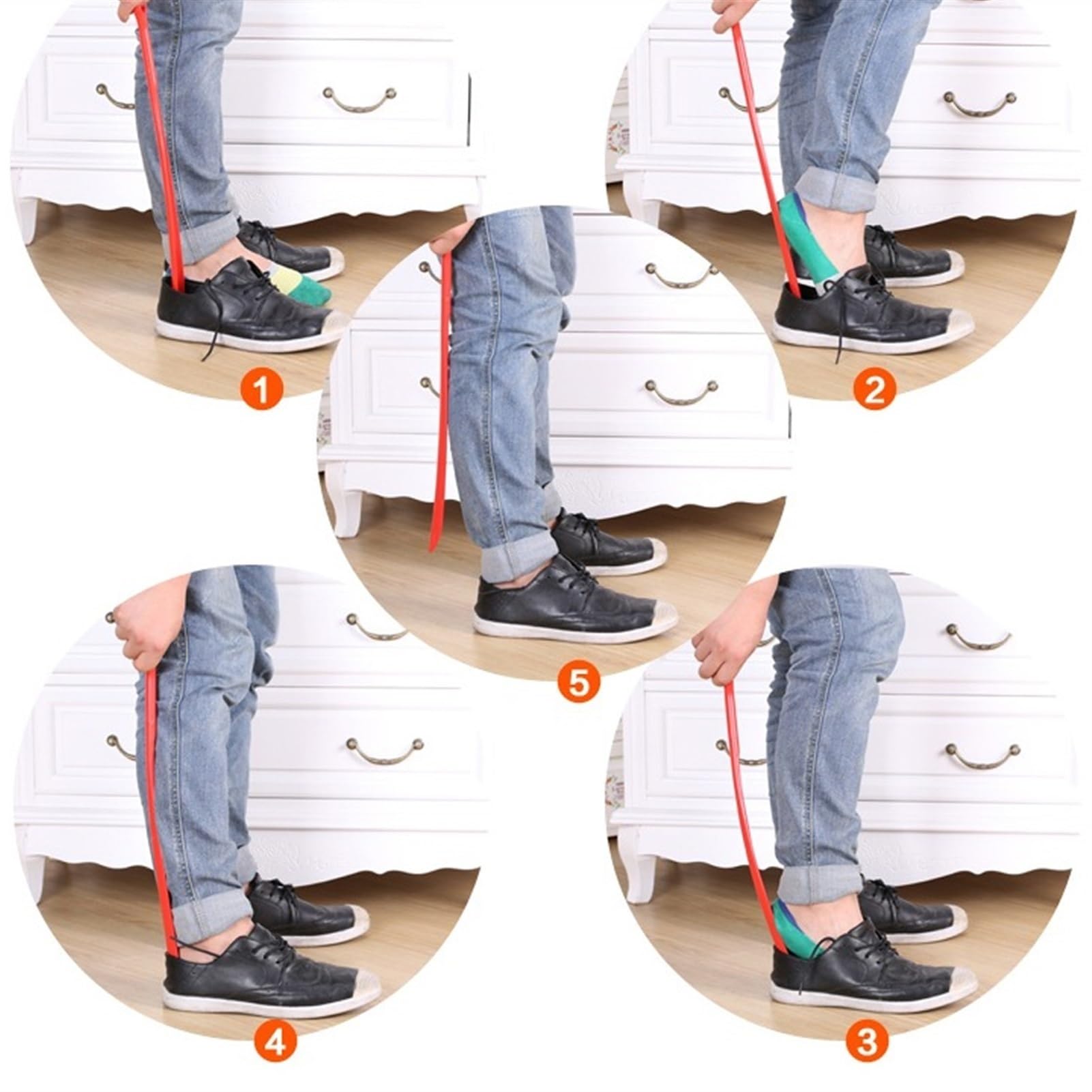 60cm Plastic Professionele Schoenlepel Luie Schoenhelper Lang Handvat Schoenen Lifter Trek Schoenhoorn