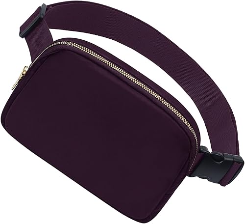 Miniatura 9 de Cangurera unisex para mujeres y hombres, mini-cinturón de 1 litro con correa ajustable, bolsa cruzada de nailon ligero para entrenamiento, correr,