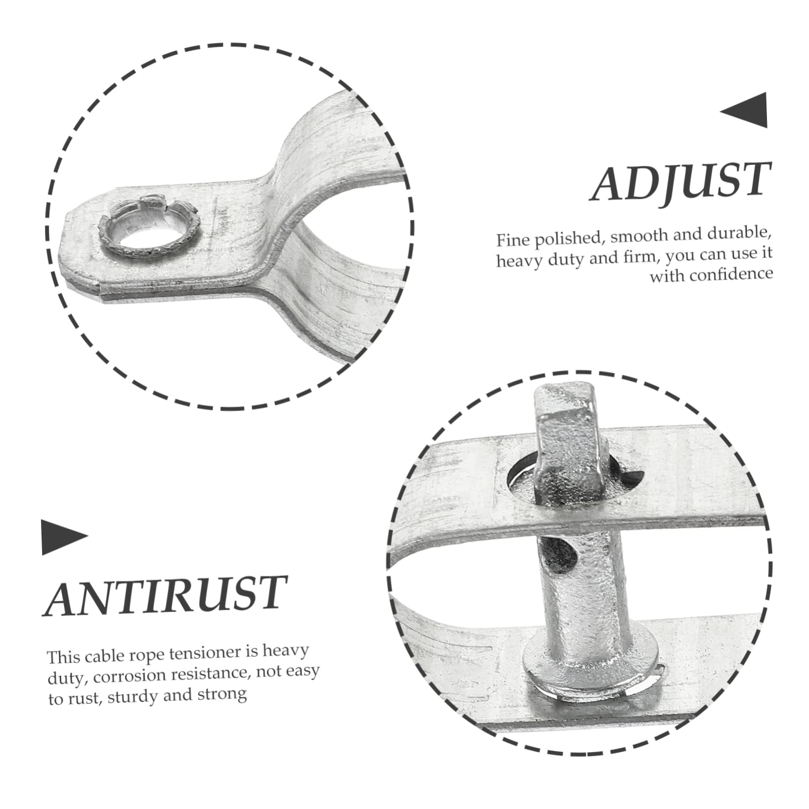 10 Pièces Tendeur de Câble Acier Lot de Tendeurs pour Ajustement de Tension Accessoire pour Clôtures et Câbles