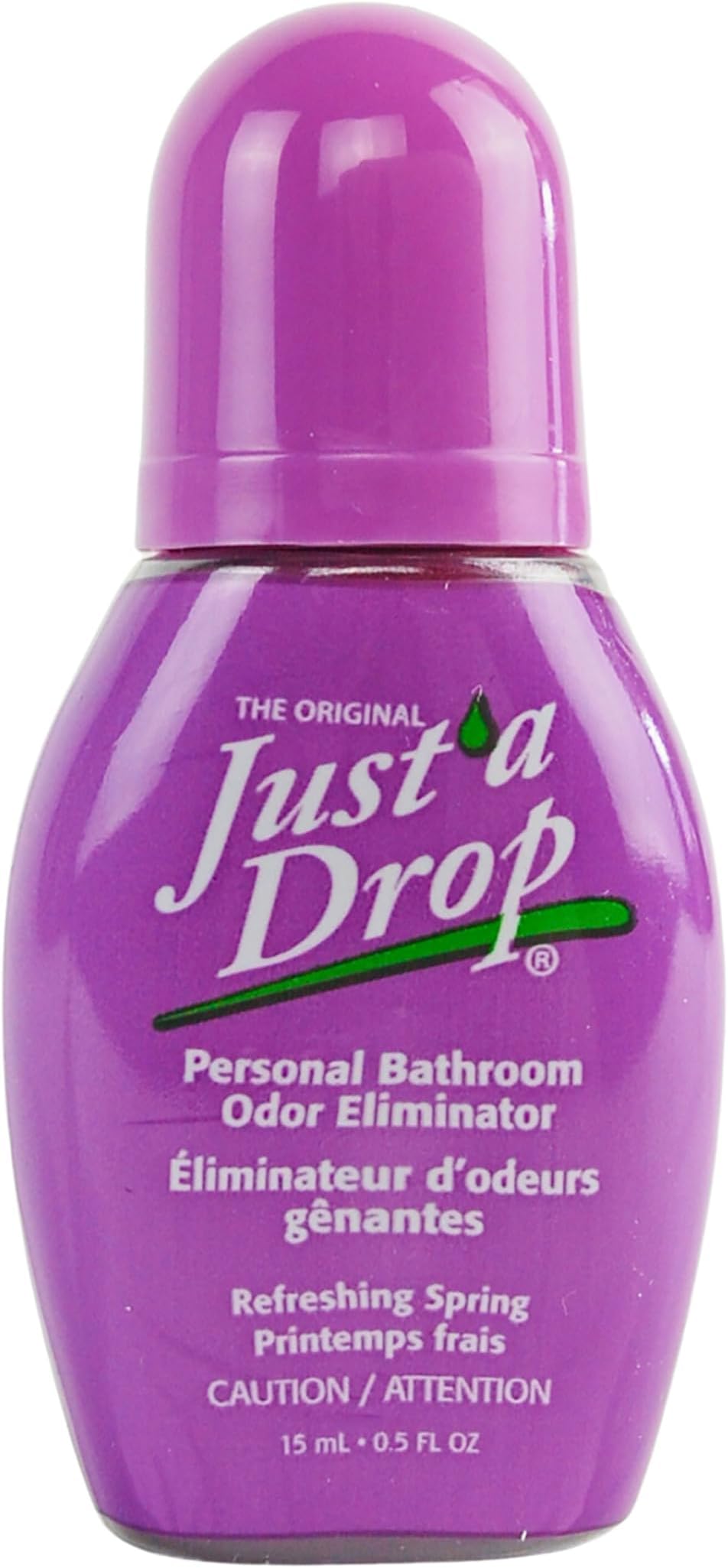 Just a Drop Odor Eliminator - Long-Lasting and Eco-Friendly Formula - Leaves Bathroom Smelling Clean and Fresh - Fits into Your Pocket or Purse - Easy To Use - Refreshing Spring - 0.5 oz Drops