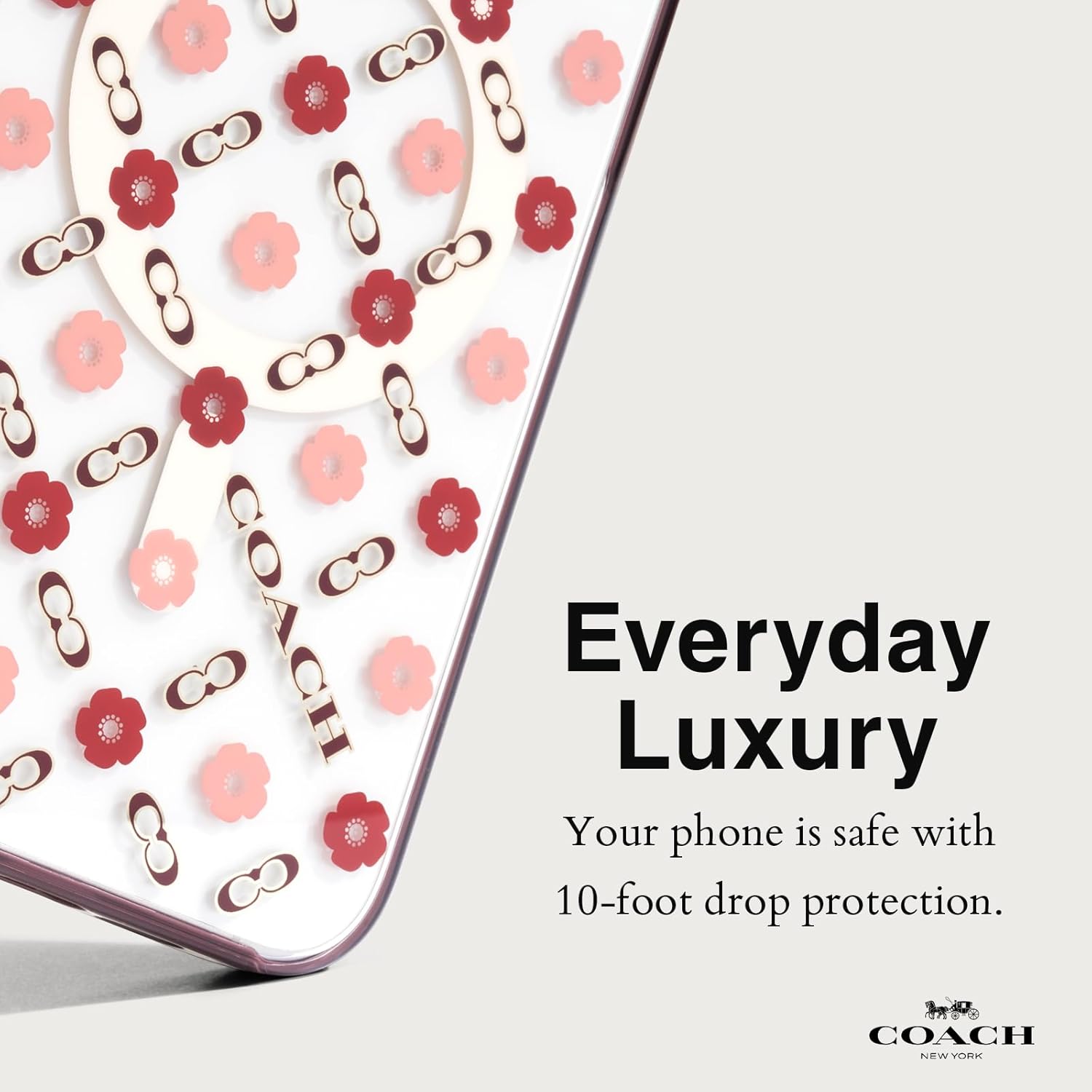 Coach iPhone 14 Pro Max Case, Compatible with MagSafe - Tea Rose