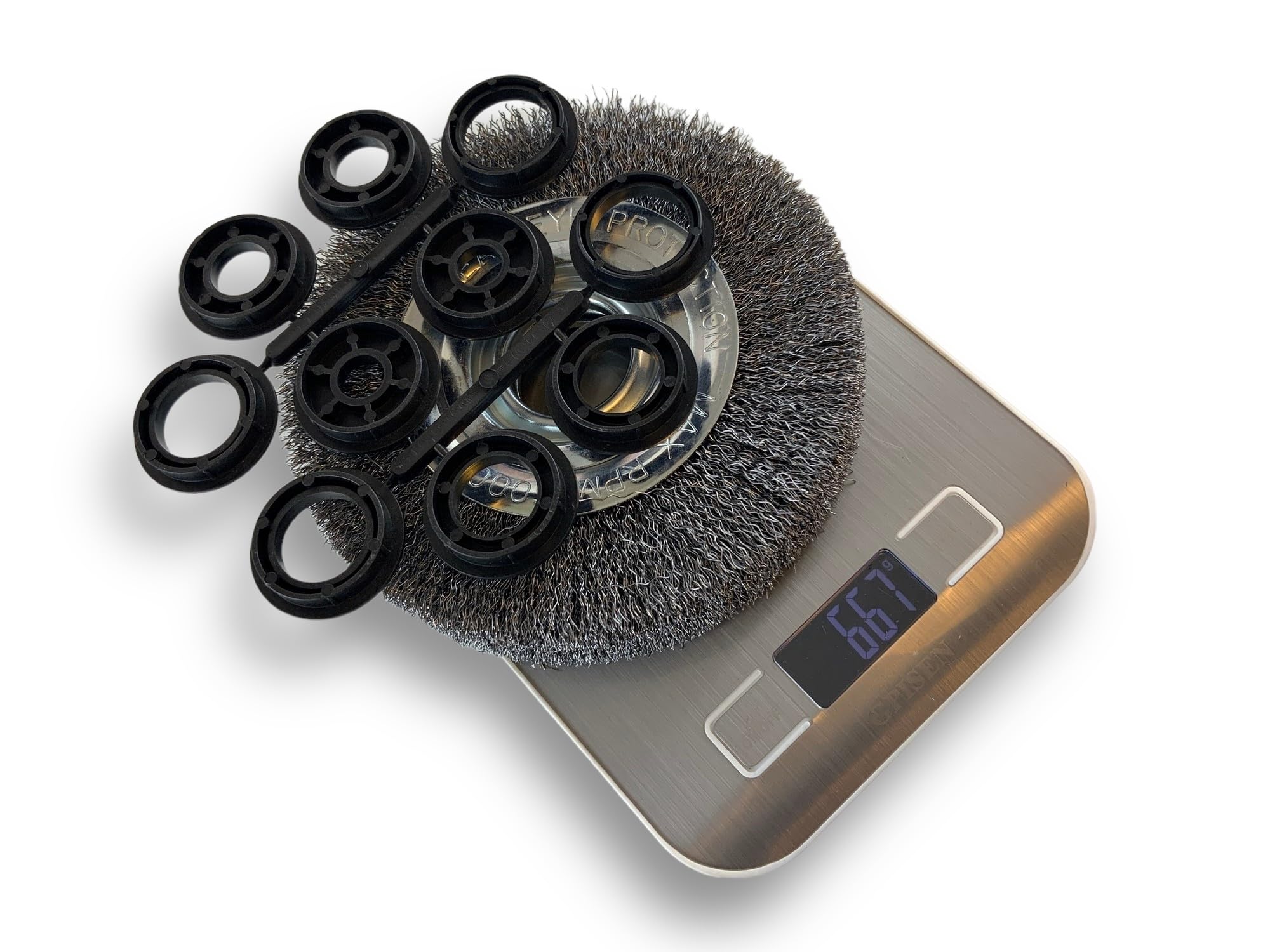 Kibros Brosse circulaire touret acier Ø 150 mm 3 rangs fil dur