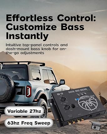 Soundstream BX-10 Bass Enhancer Processor | Car Audio Bass Restoration Processor with Remote Control | Epicenter Alternative for Factory & Aftermarket Sound Systems | Subwoofer Bass Booster