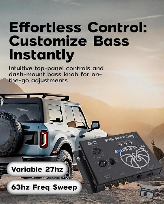Soundstream BX-10 Bass Enhancer Processor | Car Audio Bass Restoration Processor with Remote Control | Epicenter Alternative for Factory & Aftermarket Sound Systems | Subwoofer Bass Booster