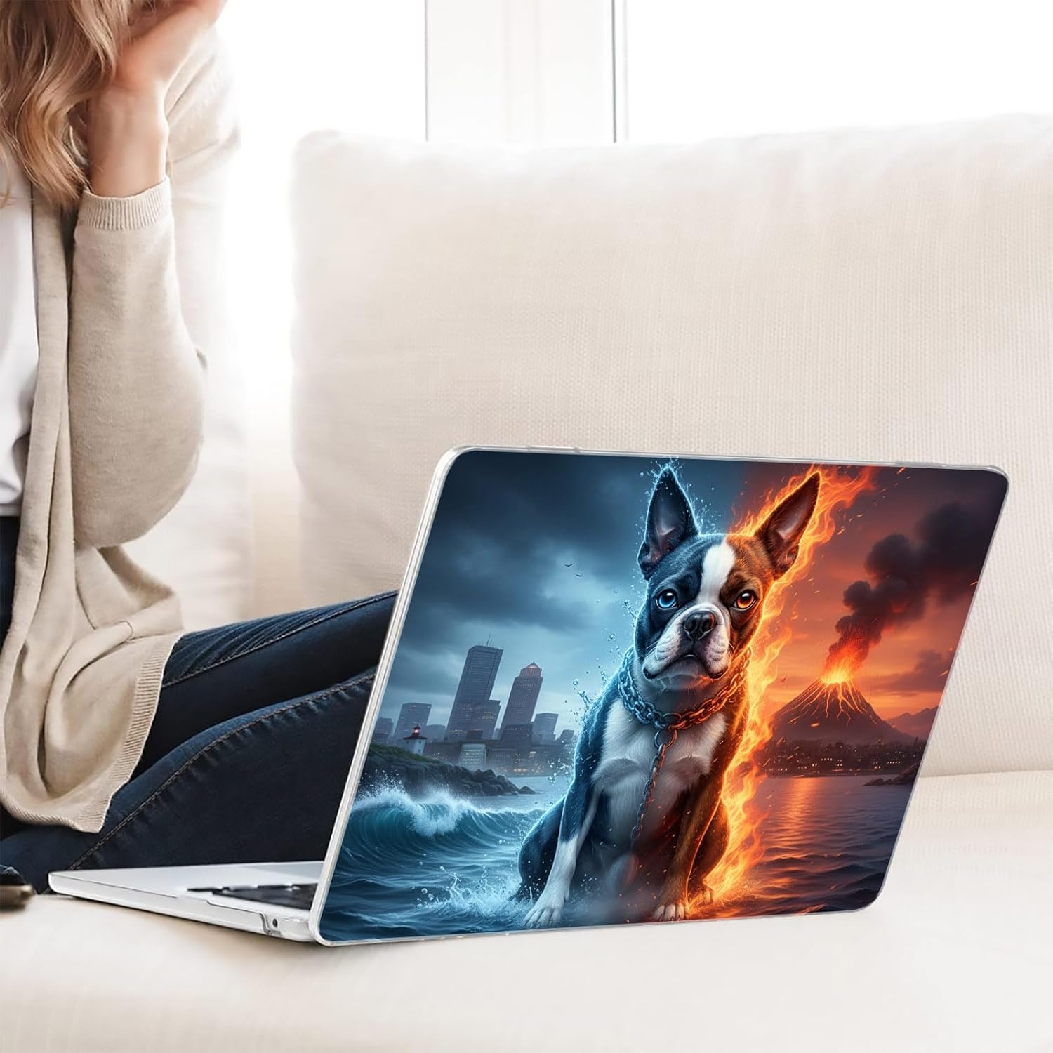 Compatible with MacBook Neo 13-inch, Hard Shell Case with Keyboard Cover and Screen Protector (A3404 A18 Pro chip, 2026 Release) - Boston Terrier MC22039