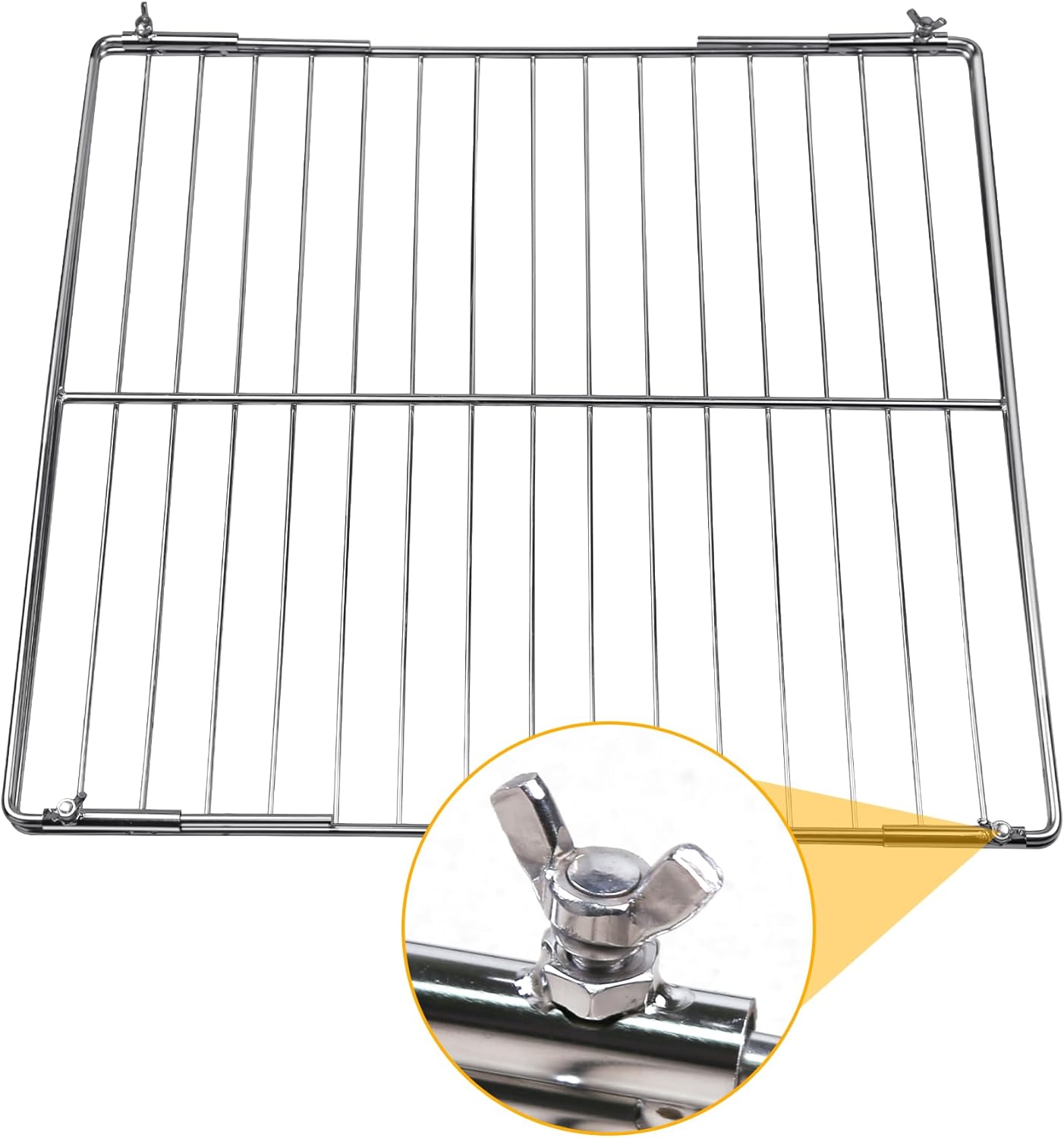 304 Stainless Steel Universal Adjustable Wire Oven Rack, Extendable Baking Rack,Adjusts from 17"-26" Length, 13" Width, Telescopic Oven Cooker Shelf Rack For Whirlpool Frigidaire GE Kenmore