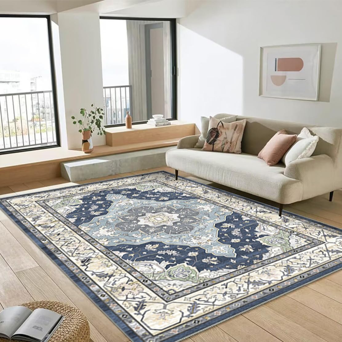 え*こ様 ラグ ペルシャ絨毯　約150×220cm 花柄 インテリア ザクロ購入 ラグ ペルシャ絨毯 約150×220cm 花柄 インテリア ザクロ購入