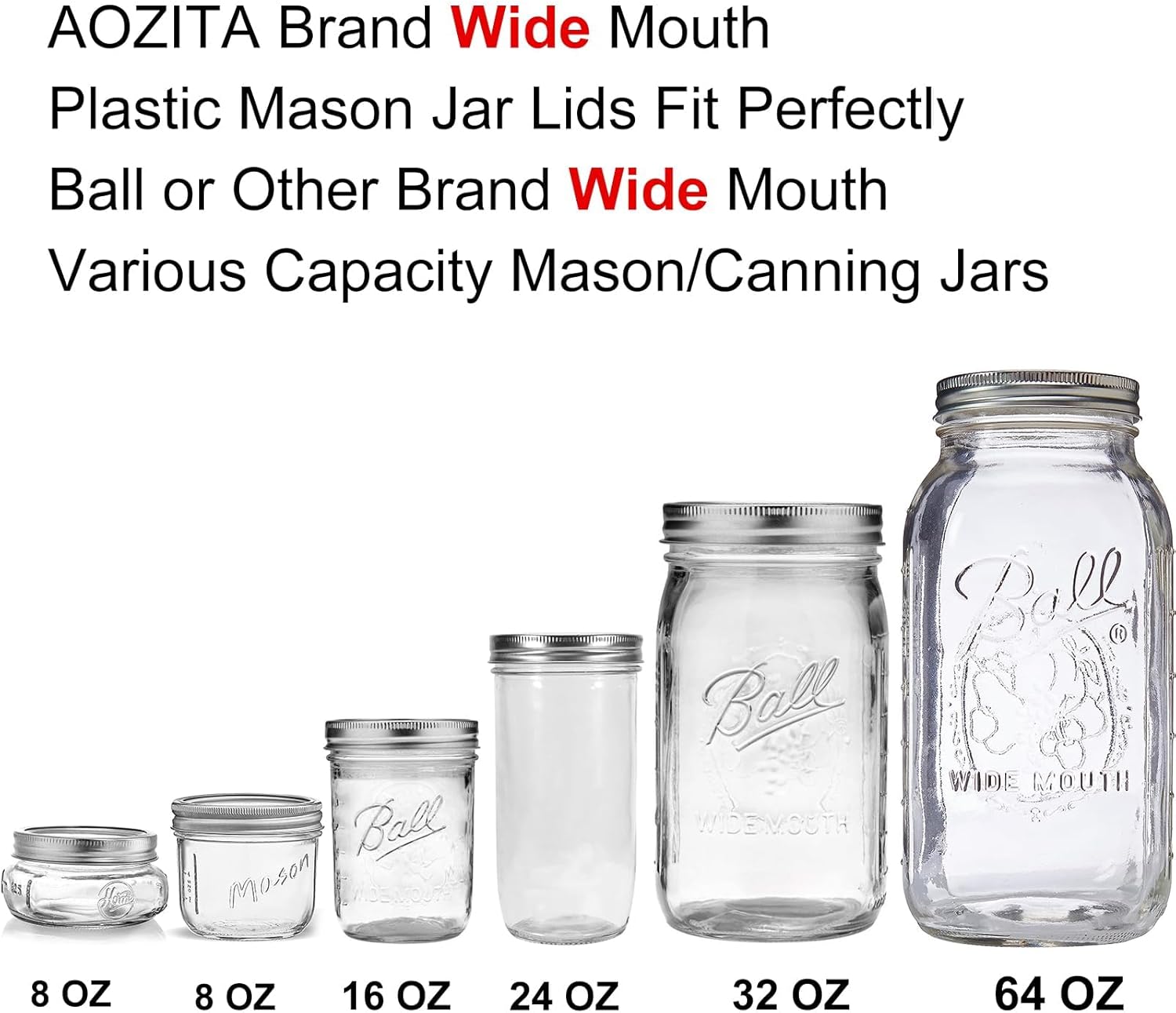 Top 10 Reasons to Love AOZITA Wide Mouth Mason Jar Lids!
