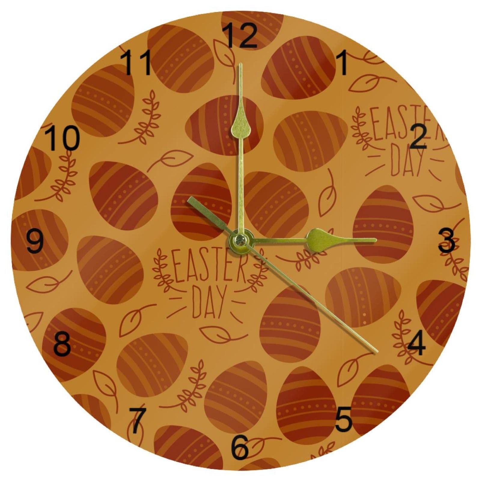 Horloge murale à quartz silencieuse de 25,4 cm pour cuisine et salon