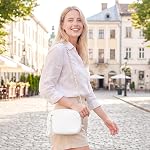 LassZone Crossbody Bag for Women PU Leather Cell Phone Shoulder Handbags Small Camera Purse with Tassel | Chain Strap