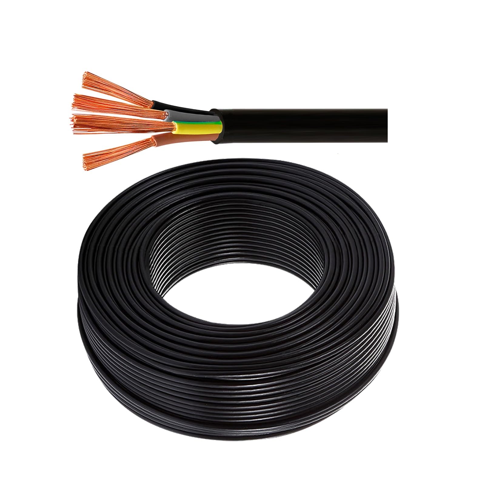 Câble électrique 45ft RVV isolant en cuivre pur toronné pour installation LED - 8