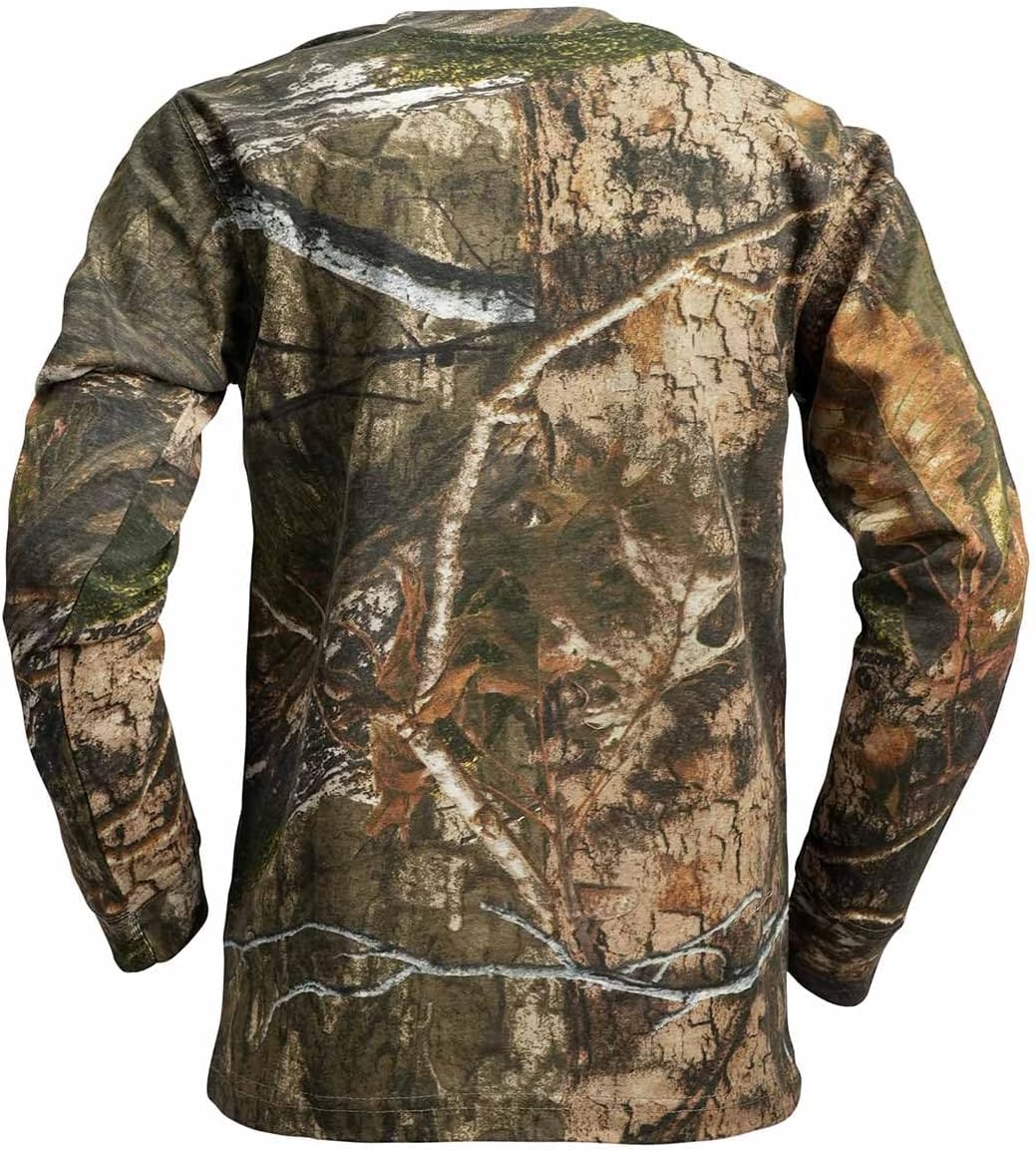Shield Series Youth Fused Cotton Shirt with Long Sleeves, Youth Camouflage Shirt