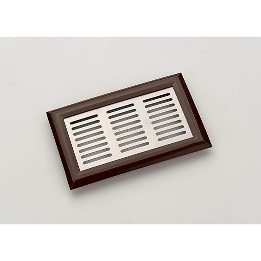 Nixnine PVC Ventilator Grill & Kitchen Jali Brown 100mm X 2