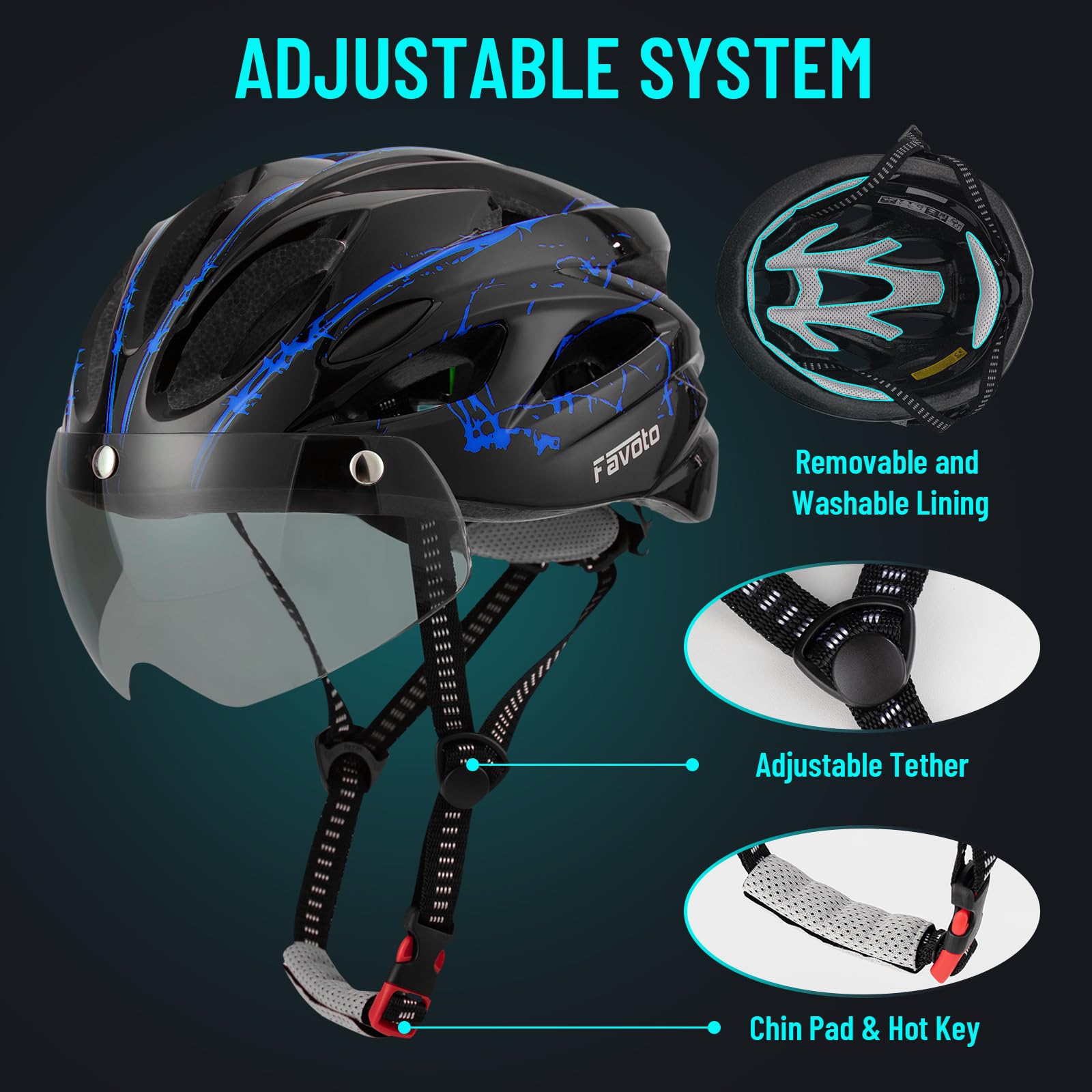 Casco Bici Da Corsa Autooness Casco Bici Con LED, Certificato CPSC