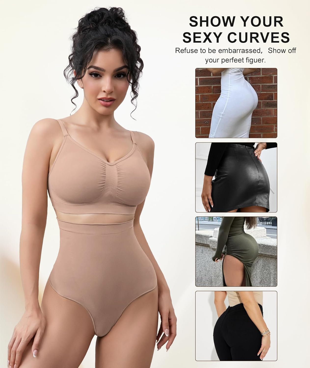 Tummy Control Thong Shapewear for Women Seamless Body Shaper Panties High Waisted Shaping Underwear - Image 5